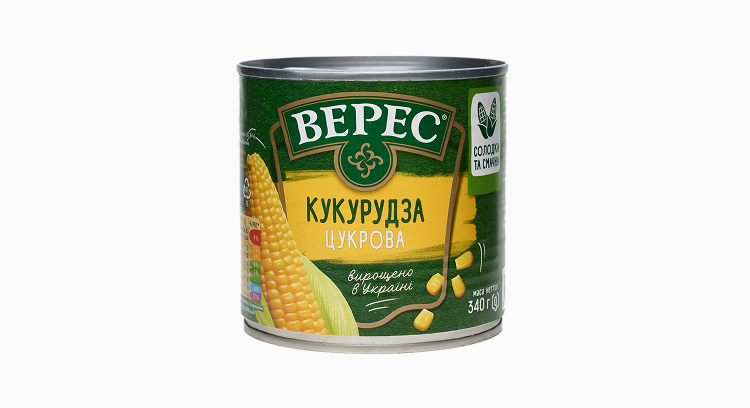 Кукурудза консервована цукрова, ж/б 340 г, ТМ "Верес"