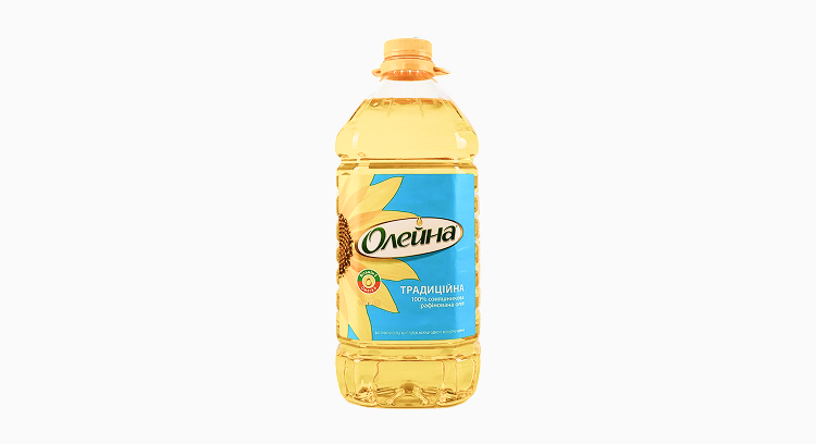 Олія соняшникова Традиційна рафінована, 5 л, ТМ Олейна