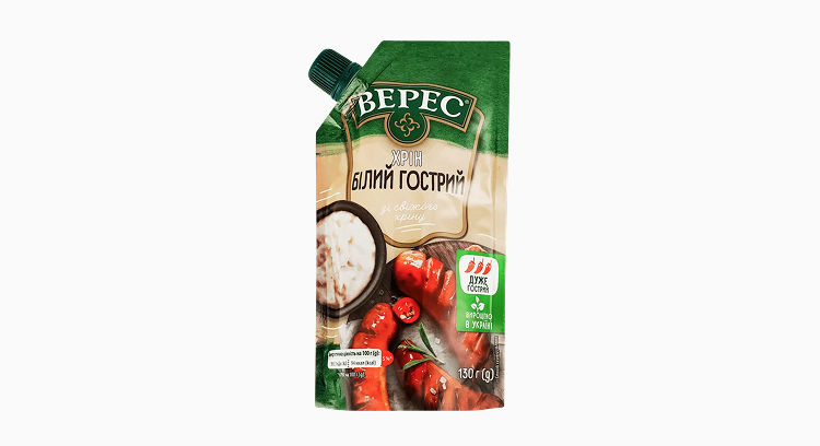 Хрін "Білий гострий", 130 г, ТМ Верес